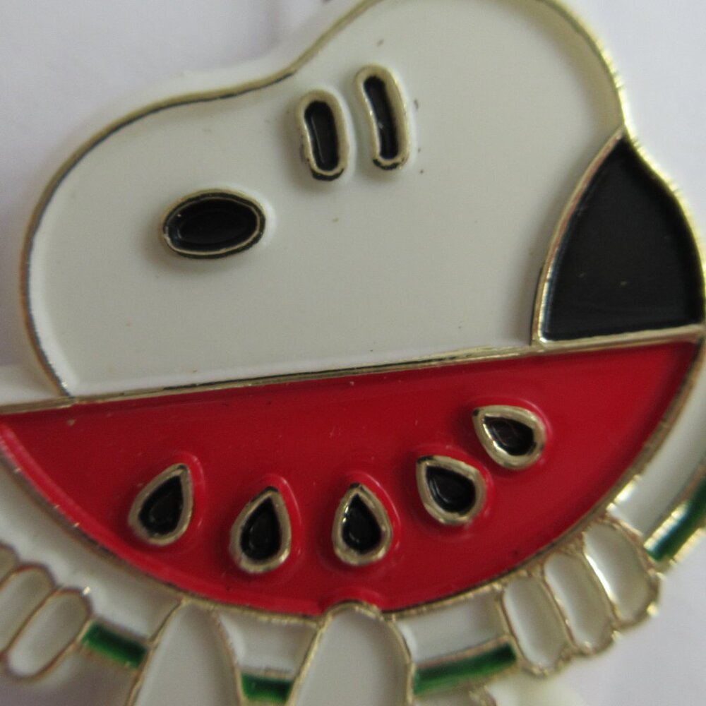 Snoopy Barrettes For Hair  Snoopy Eating Watermelon Hair Clips Vintage Taiwan - Picture 6 of 10